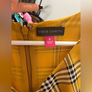 Vince Camuto Mustard Plaid Women's Blazer